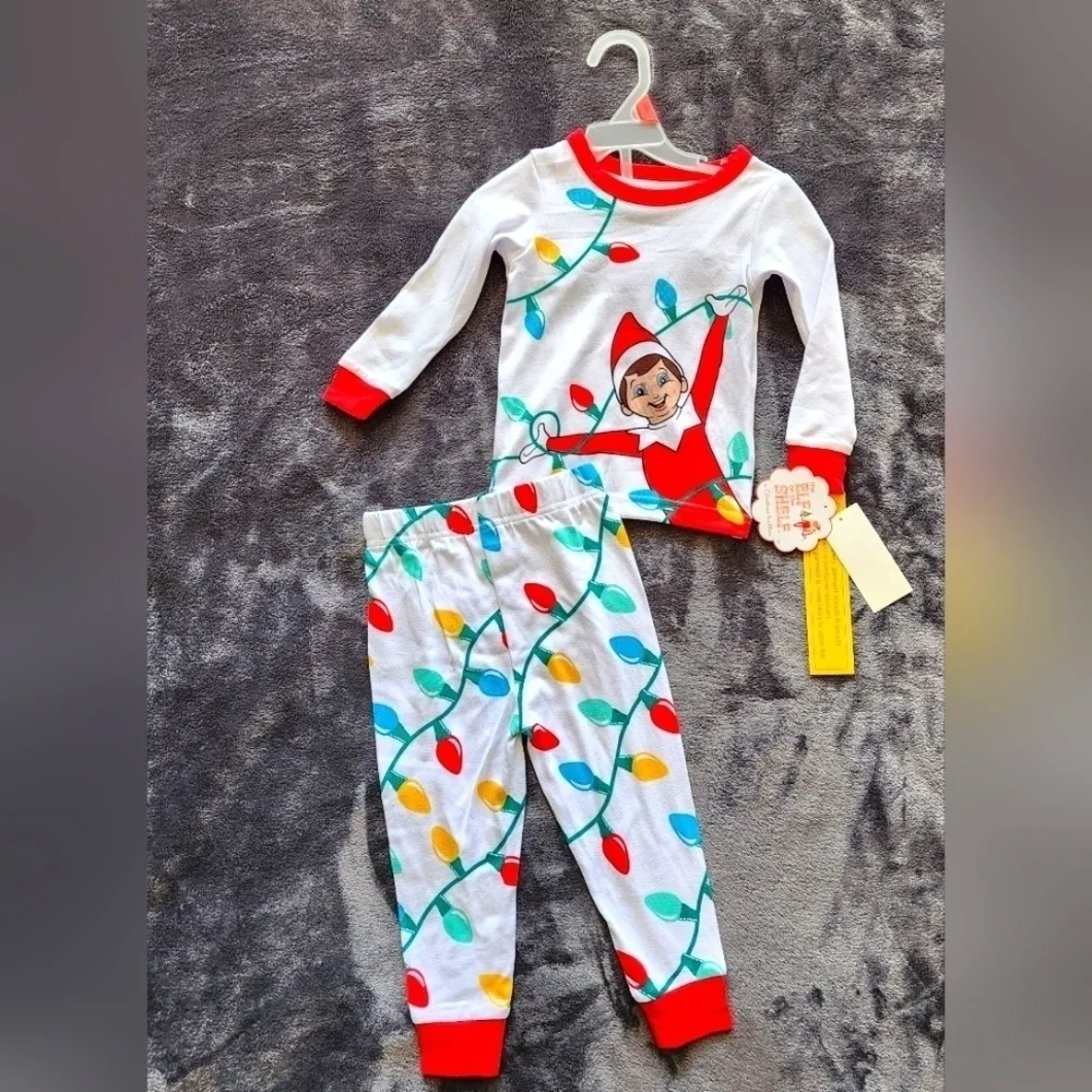 NWT original elf on the shelf Christmas Toddler boy/ girl Snug Fit Pajama Set